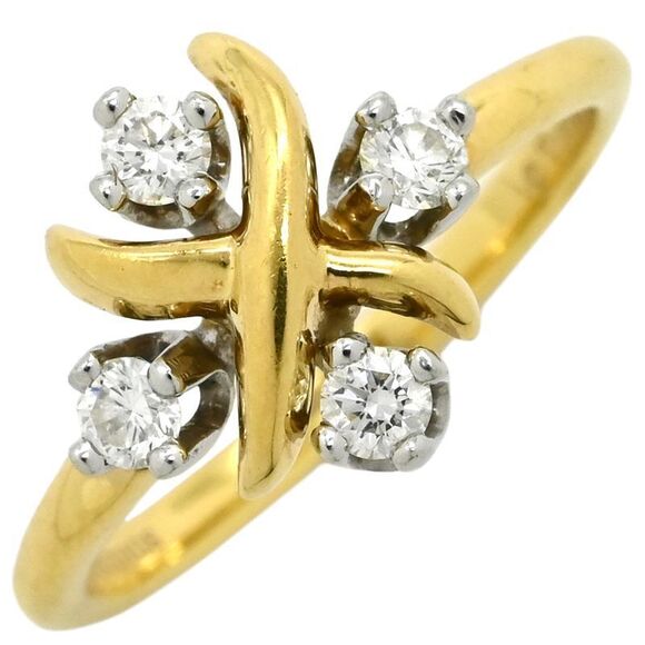 Tiffany & Co Tiffany & Co Ring Jean Schlumberger 18K Yellow Gold Pt950 Diamond - Picture 1 of 9